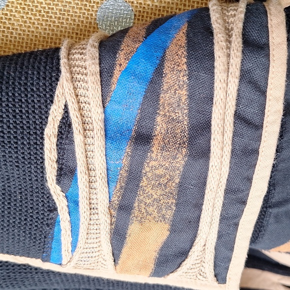 Tivoli Boho 3D Knit Waffle Cardigan With Pottery Button Clasp Size Large Artsy - Picture 4 of 11